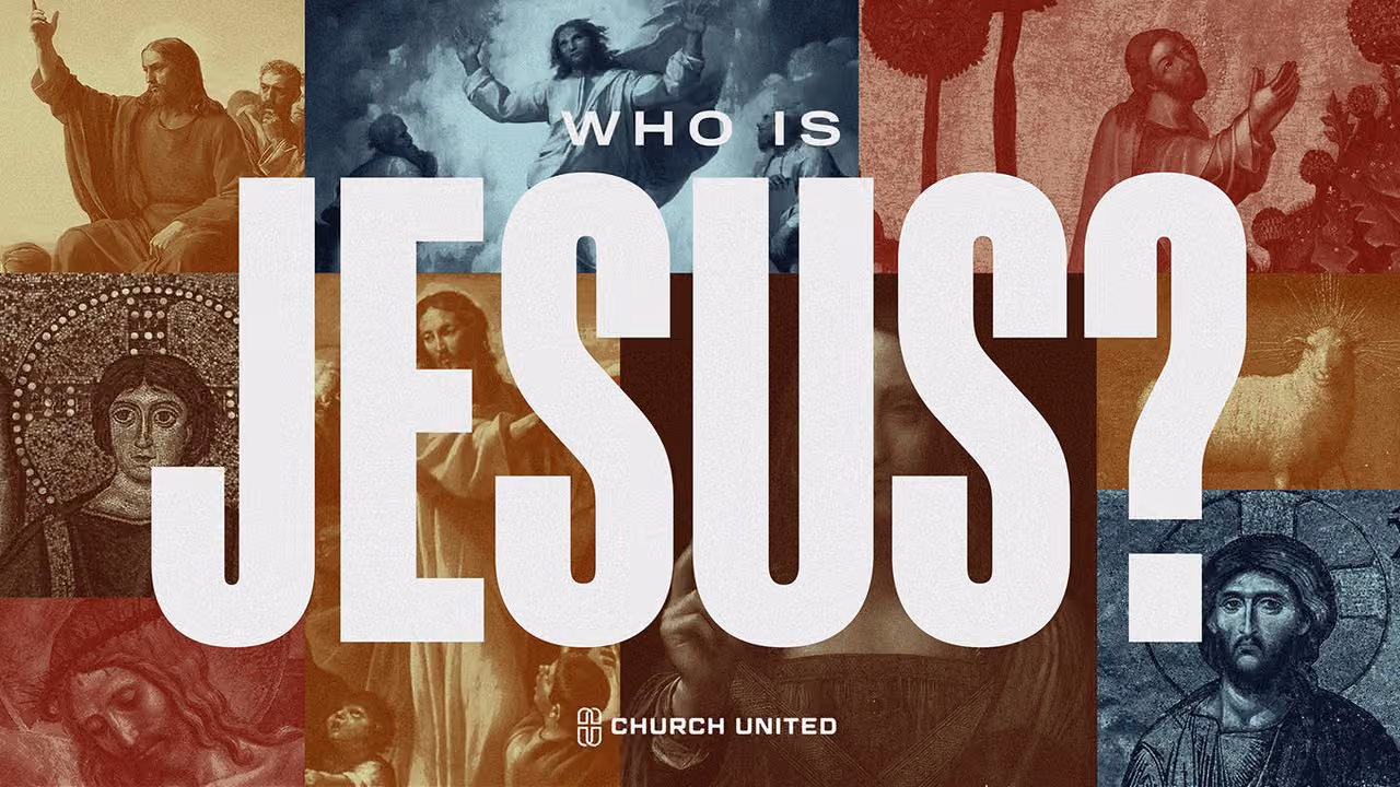 Who Is Jesus? reading plan cover — campaign artwork with the words Who Is Jesus? over a collage of historical depictions of Jesus